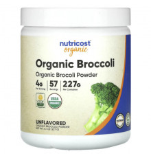 Зелень и зеленые овощи Nutricost, органический порошок из брокколи, без добавок, 227 г (8,1 унции)