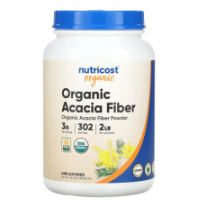 Клетчатка Nutricost, Порошок из органической клетчатки акации, без добавок, 907 г (32 унции)