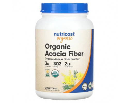 Клетчатка Nutricost, Порошок из органической клетчатки акации, без добавок, 907 г (32 унции) Клетчатка Nutricost, Порошок из органической клетчатки акации, без добавок, 907 г (32 унции)