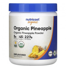 Фрукты и ягоды Nutricost, органический порошок из ананаса, без добавок, 227 г (8 унций)