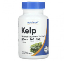 Водоросли Nutricost, Ламинария, 325 мкг, 240 таблеток