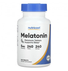 БАДы Nutricost, Мелатонин, 5 мг, 240 таблеток