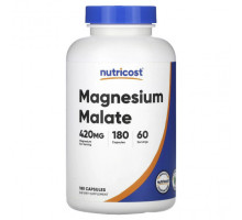 Магний Nutricost, малат магния, 140 мг, 180 капсул