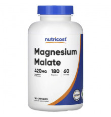 Магний Nutricost, малат магния, 140 мг, 180 капсул