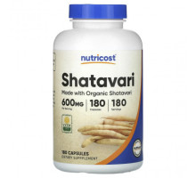 Аюрведа Nutricost, шатавари, 600 мг, 180 капсул
