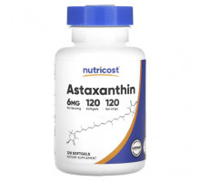 Антиоксиданты Nutricost, астаксантин, 6 мг, 120 капсул