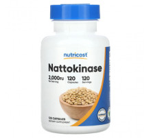 Для пищеварительной системы Nutricost, Наттокиназа, 2000 FU, 120 капсул