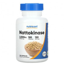 Для пищеварительной системы Nutricost, Наттокиназа, 2000 FU, 120 капсул