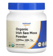Водоросли Organic Irish Sea Moss Powder, Unflavored, 16 oz (454 g)