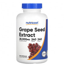 Антиоксиданты Nutricost, Экстракт виноградных косточек, 28000 мг, 240 капсул