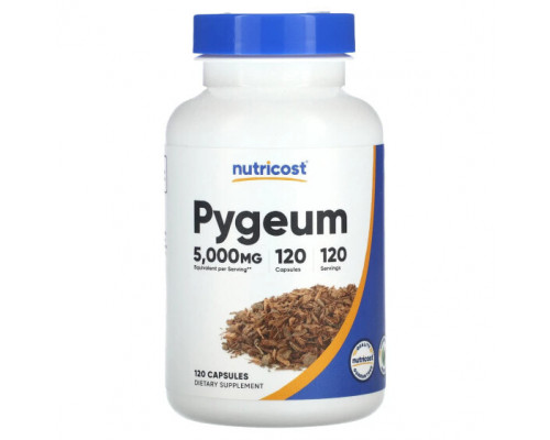 Фрукты и ягоды Nutricost, Pygeum, 5000 мг, 120 капсул Фрукты и ягоды Nutricost, Pygeum, 5000 мг, 120 капсул