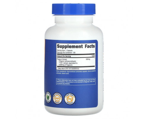 Фрукты и ягоды Nutricost, Pygeum, 5000 мг, 120 капсул Фрукты и ягоды Nutricost, Pygeum, 5000 мг, 120 капсул