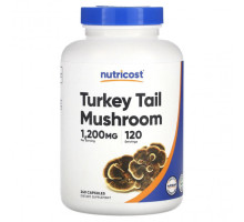 Грибы Turkey Tail Mushroom, 1,200 mg, 240 Capsules (600 mg per Capsule)