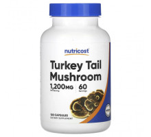 Грибы Turkey Tail Mushroom, 1,200 mg, 120 Capsules (600 mg per Capsule)
