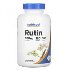 Антиоксиданты Nutricost, Рутин, 500 мг, 180 капсул