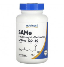 Для мышц и суставов Nutricost, SAMe, 200 мг, 120 капсул