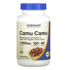 Суперфуды Nutricost, каму-каму, 500 мг, 120 капсул