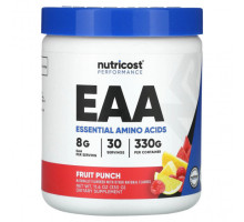 Аминокислоты Nutricost, Performance, EAA, незаменимые аминокислоты, фруктовый пунш, 330 г (11,6 унции)
