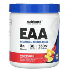 Аминокислоты Nutricost, Performance, EAA, незаменимые аминокислоты, фруктовый пунш, 330 г (11,6 унции)