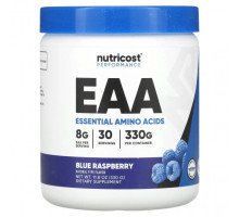 Аминокислоты Nutricost, Performance, незаменимые аминокислоты, со вкусом голубой малины, 330 г (11,8 унции)