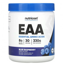 Аминокислоты Nutricost, Performance, незаменимые аминокислоты, со вкусом голубой малины, 330 г (11,8 унции)
