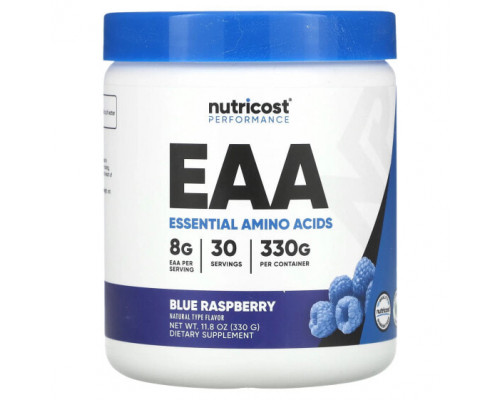 Аминокислоты Nutricost, Performance, незаменимые аминокислоты, со вкусом голубой малины, 330 г (11,8 унции) Аминокислоты Nutricost, Performance, незаменимые аминокислоты, со вкусом голубой малины, 330 г (11,8 унции)