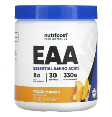 Аминокислоты Nutricost, Performance, EAA в порошке, со вкусом персика и манго, 330 г (11,8 унции)