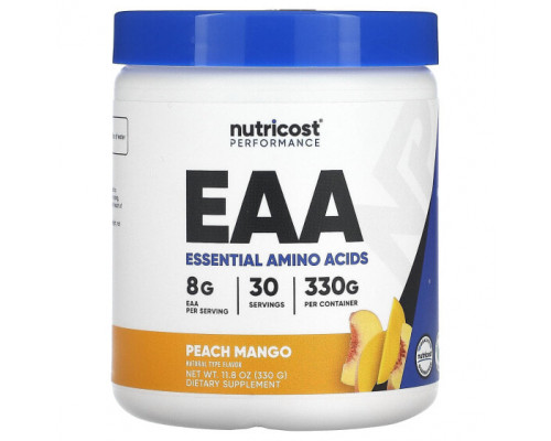 Аминокислоты Nutricost, Performance, EAA в порошке, со вкусом персика и манго, 330 г (11,8 унции) Аминокислоты Nutricost, Performance, EAA в порошке, со вкусом персика и манго, 330 г (11,8 унции)