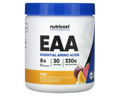Аминокислоты Nutricost, Performance, EAA, органический продукт, 330 г (11,8 унции) Аминокислоты Nutricost, Performance, EAA, органический продукт, 330 г (11,8 унции)