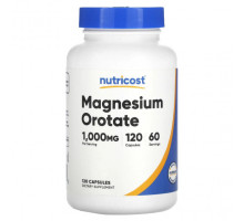 Магний Nutricost, Оротат магния, 500 мг, 120 капсул