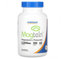 Магний Nutricost, Magtein, 666 мг, 120 капсул