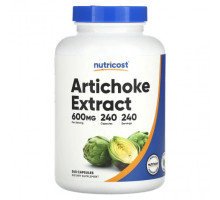 Зелень и зеленые овощи Nutricost, Экстракт артишока, 600 мг, 240 капсул