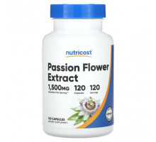 Растительные экстракты и настойки Nutricost, Экстракт пассифлоры, 1500 мг, 120 капсул