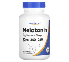 БАДы Nutricost, Мелатонин, 20 мг, 240 капсул