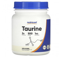 Аминокислоты Nutricost, Таурин в порошке, без добавок, 1 кг (35,7 унции)