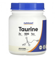 Аминокислоты Nutricost, Таурин в порошке, без добавок, 1 кг (35,7 унции)