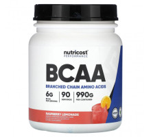 Аминокислоты Nutricost, Performance, BCAA, малиновый лимонад, 990 г (2,2 фунта)