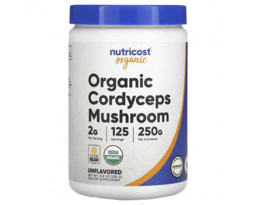 Грибы Nutricost, органический гриб кордицепс, без добавок, 250 г (8,8 унции) Грибы Nutricost, органический гриб кордицепс, без добавок, 250 г (8,8 унции)