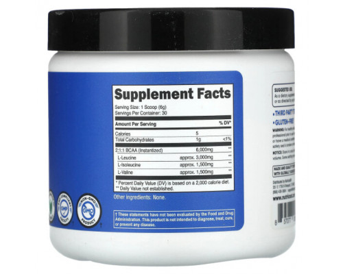 Аминокислоты Nutricost, Performance, BCAA, без добавок, 180 г (6,3 унции) Аминокислоты Nutricost, Performance, BCAA, без добавок, 180 г (6,3 унции)