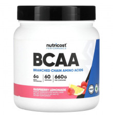 Аминокислоты Nutricost, Performance, BCAA, со вкусом малинового лимонада, 660 г (1,5 фунта)