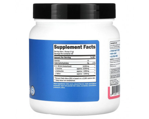 Аминокислоты Nutricost, Performance, BCAA, со вкусом малинового лимонада, 660 г (1,5 фунта) Аминокислоты Nutricost, Performance, BCAA, со вкусом малинового лимонада, 660 г (1,5 фунта)