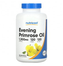 Женское здоровье Nutricost, Масло примулы вечерней, 1300 мг, 120 капсул