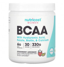 Аминокислоты Nutricost, Для женщин, BCAA, клубничный лимонад, 330 г (11,6 унции)