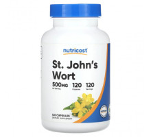 Для нервной системы Nutricost, Зверобой, 500 мг, 120 капсул