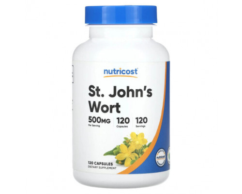 Для нервной системы Nutricost, Зверобой, 500 мг, 120 капсул Для нервной системы Nutricost, Зверобой, 500 мг, 120 капсул