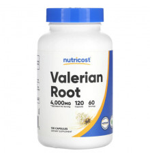 Для нервной системы Nutricost, Корень валерианы, 2000 мг, 120 капсул