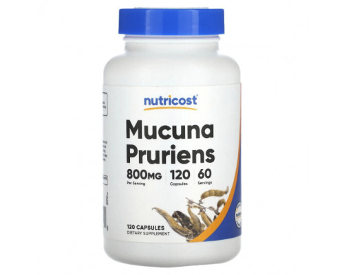 Аюрведа Nutricost, Мукуна жгучая, 400 мг, 120 капсул Аюрведа Nutricost, Мукуна жгучая, 400 мг, 120 капсул