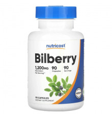 Фрукты и ягоды Nutricost, черника, 1200 мг, 90 капсул