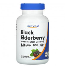 Фрукты и ягоды Nutricost, черная бузина, 5750 мг, 120 капсул