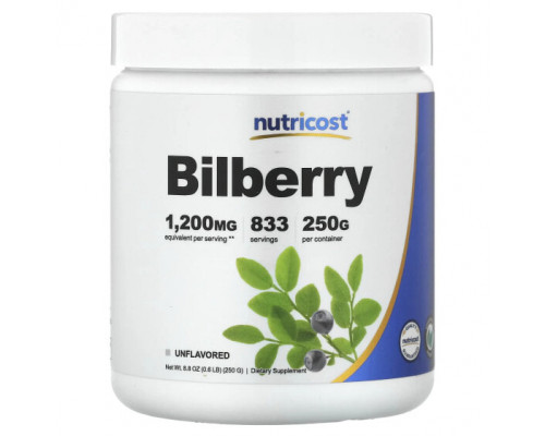 Для глаз Bilberry Powder, Unflavored, 8.8 oz (250 g) Для глаз Bilberry Powder, Unflavored, 8.8 oz (250 g)
